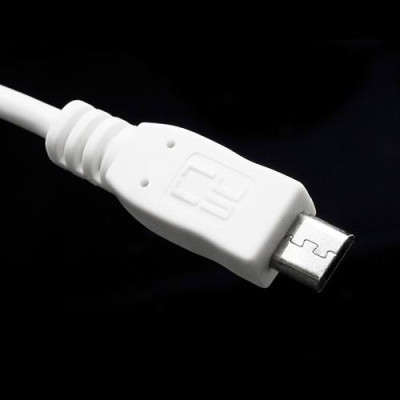 Други USB кабели OTG Micro USB Host Connector кабел универсален бял